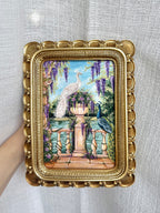Geheimnisvoller Garten -  Limitierter Art Print im Barock-Rahmen