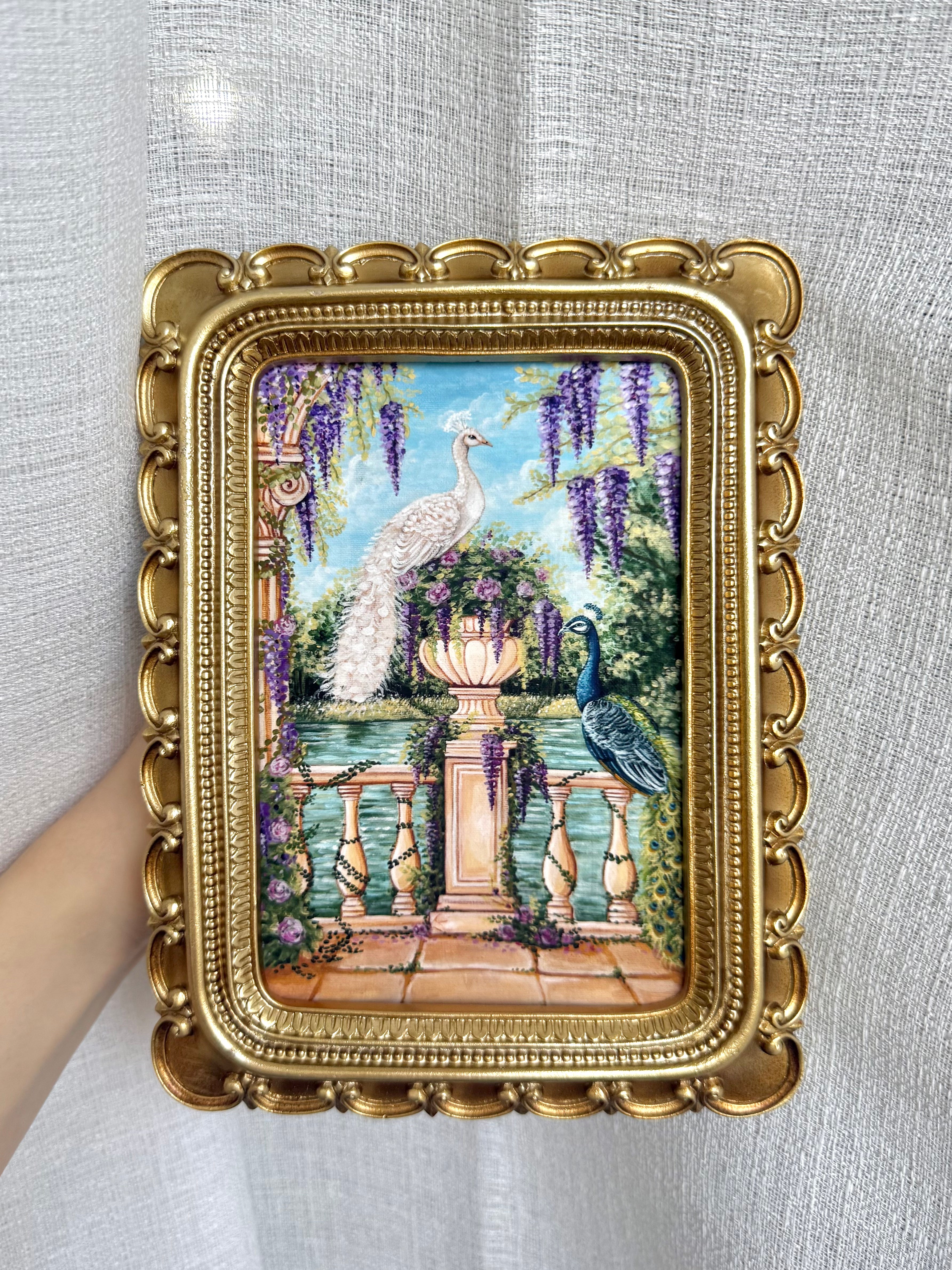 Geheimnisvoller Garten -  Limitierter Art Print im Barock-Rahmen