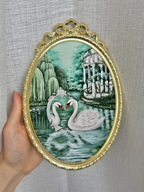 Ewige Harmonie -  Limitierter Art Print im ovalen Barock-Rahmen
